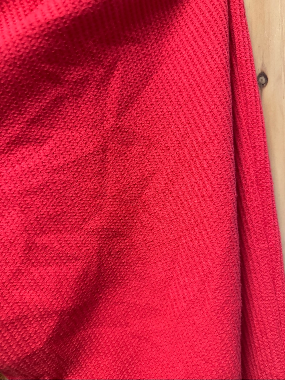 Comfort Ribbed Red Joggers with Drawstring Waist - Picture 2 of 4